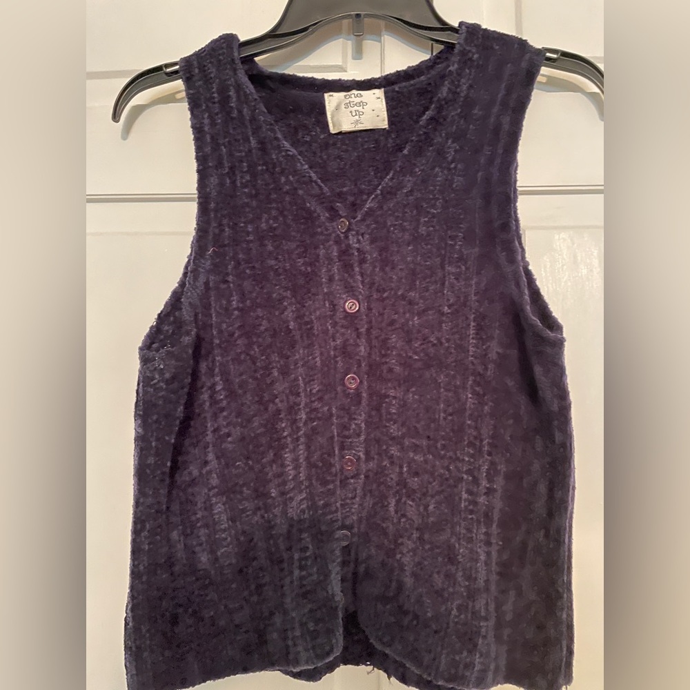 One Step Up purple vest. Velvety soft, size small. Smoke free and pet free home.